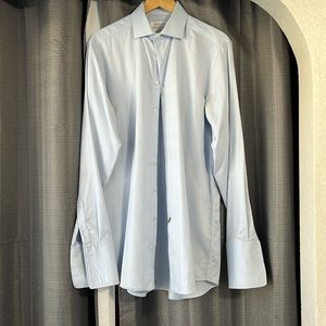 Collection by Michael Strahan blue French cuff shirt tall